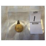 1915 US two 1/2 dollar Indian Head Eagle gold
