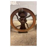 Antique cast iron hand crank coffee grinder