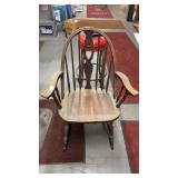 Vintage Wooden High Back Chair