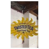 Twisted tea promotional cardboard sign