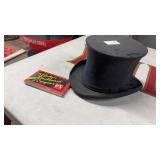 Antique top hat with 5 electric blackboard