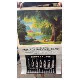 Portage National Bank 1966 calendar poster