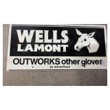 Vintage double sided Wells Lamont advertising