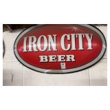 Vintage Oval Metal sign for Iron city beer