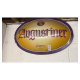 Vintage oval metal sign corn Augustiner Lager