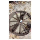 Decorative wooden water wheel and handcrafted