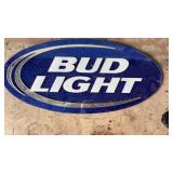 Bud light plastic advertising sign  22x10inch