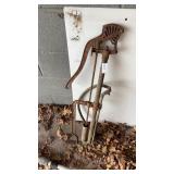 Antique cast iron and brass hand pump by