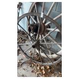 Antique wooden/metal wagon wheel (diameter