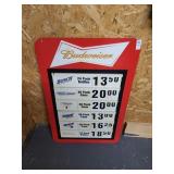 Budweiser/Bud light advertising board
