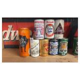 Lot of 8 Vintage Beer Cans