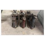 3 vintage metal hand planers (1 Stanley)