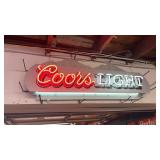 Large Coors Light Neon Sign WORKS
