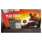 Stack of Pennsylvania Lottery Jurassic Park signs