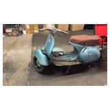 Vintage Blue Piaggio Vespa scooter - classic