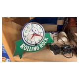 Vintage Rolling Rock Bar Clock DOES NOT WORK