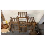 Wooden Slatted Plant Stand
