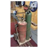 Heavy Oxygen and Acetylene Tanks W Cart HEAVY