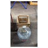 Vintage 5-gallon clear glass bottle from Cherry