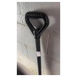 Heavy duty plastic blue snow shovel