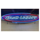 Vintage 1990s Bud Light Oval surfboard neon beer