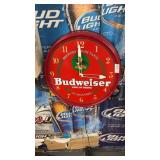 Vintage Budweiser King Of Beers Wall Clock WORKS