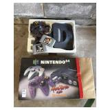 Nintendo 64 game console, atomic purple