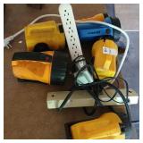 Lot of flaslighhts and power strips
