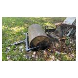 Cement Roller and Wheelbarrow