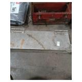 Aluminum box full of drill bits and misc