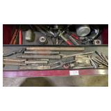 Drawer of Assorted Bits with Spray Gun and Black