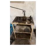 Metal 3-tier stand with hardware and vintage