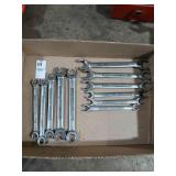 Lot of 11 Craftsman line wrenches Sae and Metric