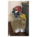 Metal File Organizer and contents