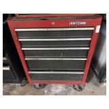 Craftsman red metal 5 drawer tool cart on wheels