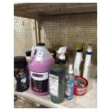 Lot of assorted car cleaning supplies