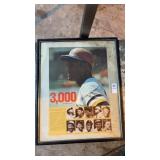 Vintage framed Roberto Clemente 3,000th hit