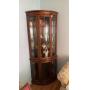 Large Rounded Corner Curio Cabinet NO CONTENTS
