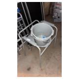 Lot of handicap walkers and toilet stands