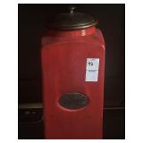 Earthenware decorative canister