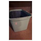 2 plastic storage bins