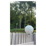 Decorative Outdoor Floral Ball and Garden Hook