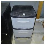 Empty 3 drawer plastic organizer