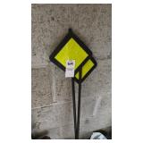 2 steel reflective driveway markers with sand,
