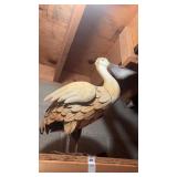 Metal Pelican Yard Decor