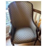 High back armchair