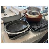 Lot of baking dishes and pans