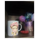 Lot of assorted cups, mugs, containers, etc