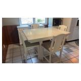 High Standing Table and Chairs W Buffet