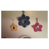 Macrame star shaped wall mirrors (3)